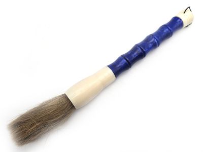 Kalligraphie-Pinsel aus Stein – Bambusform – künstlerische Dekoration - Navy blau