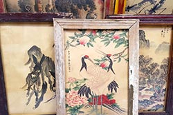 Ancien cadre en bois chinois - Peinture chinoise