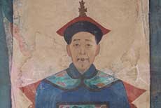 Anciennes reproductions - Portrait d'ancêtres chinois sur toile - peinture chine