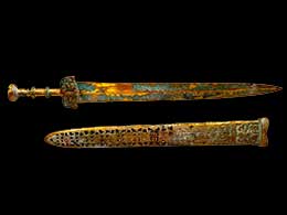 Épées chinoises de théâtre en bronze - accessoire de théâtre