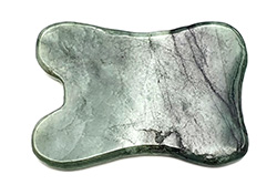 Gua Sha concave - Joue, cou, front - véritable jade - médecine chinoise - massage