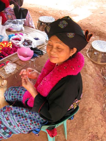 femme Yao minorité ethniques thailandaise