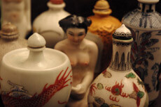 Tabatieres chinoises en porcelaine, erotique tabatiere de chine