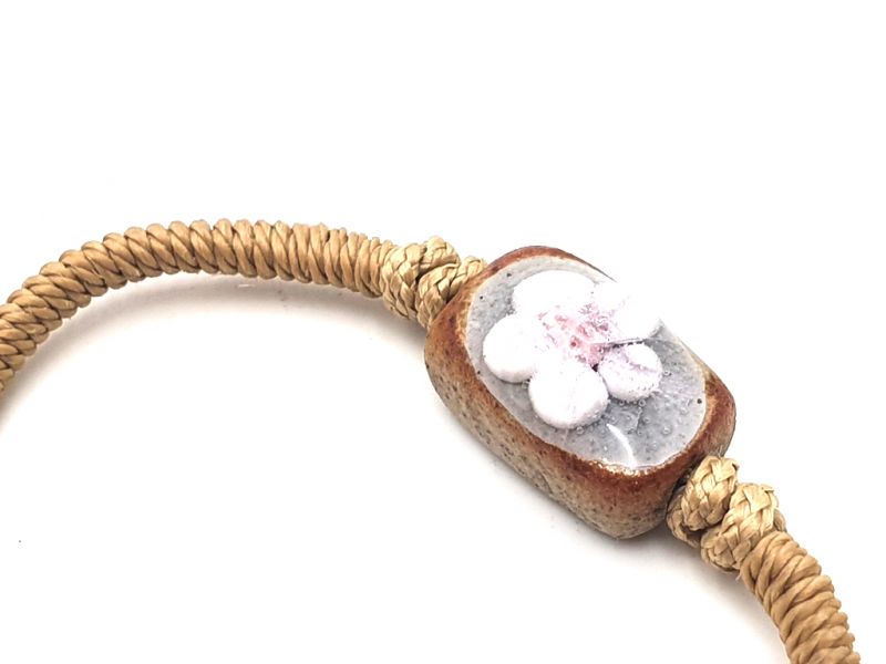 Keramik- / Porzellanschmuck - Kleines Armband - Blume 3