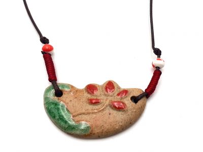 Keramikschmuck Kaiser von Japan Kollektion - Keramikkette - Lotusblumen