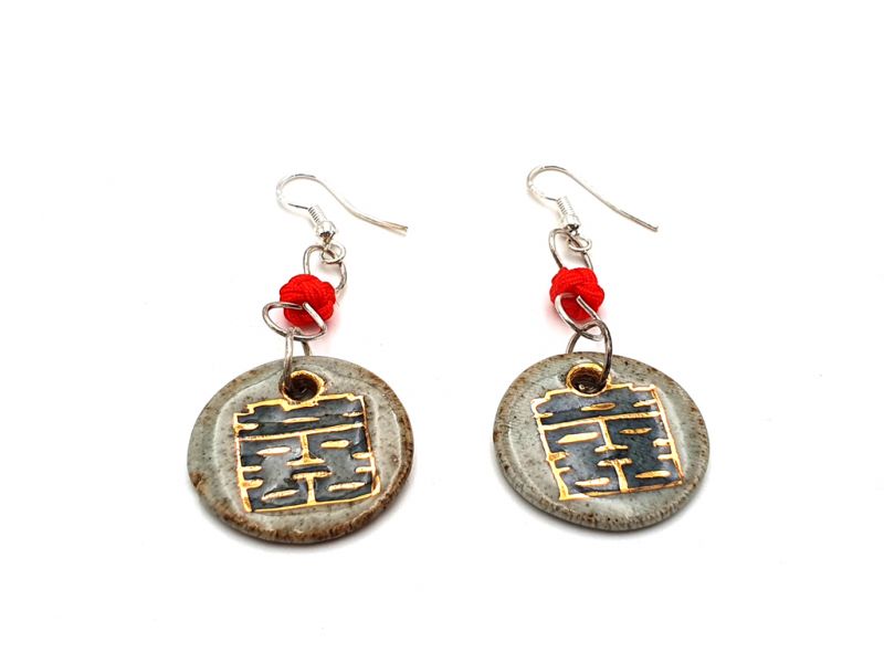 Keramikschmuck Seeweg nach Indien Kollektion - Ohrringe - Alter Stil 2