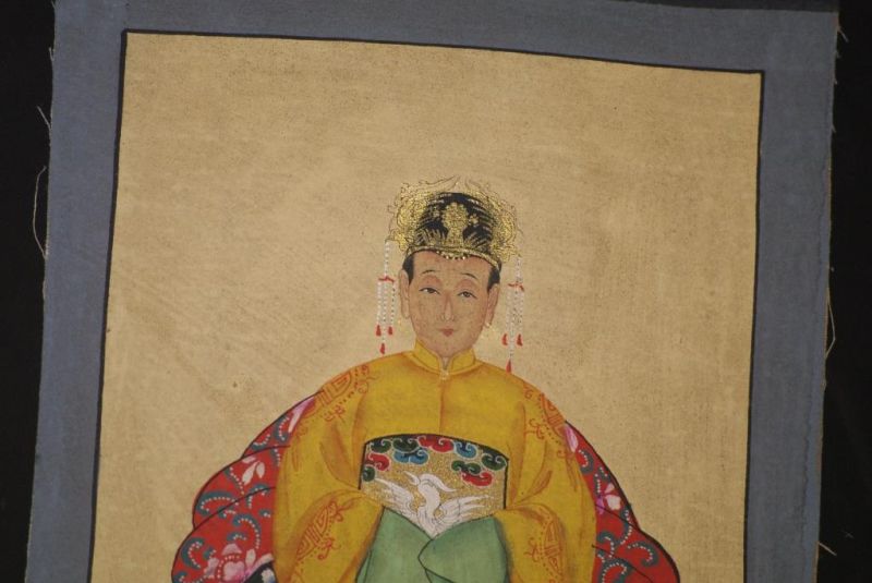 Kleine Ahnenpaare und Kaiser Chinesische Malerei Gelb 5