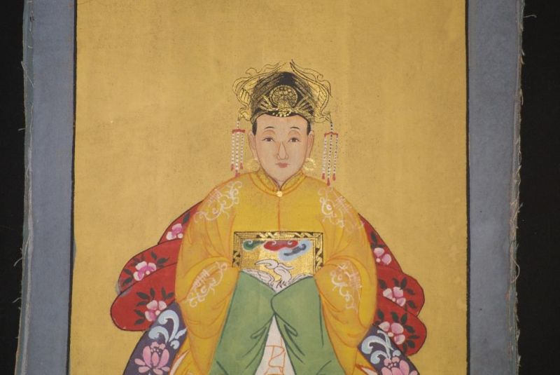 Kleine Ahnenpaare und Kaiser Chinesische Malerei Gelb 3