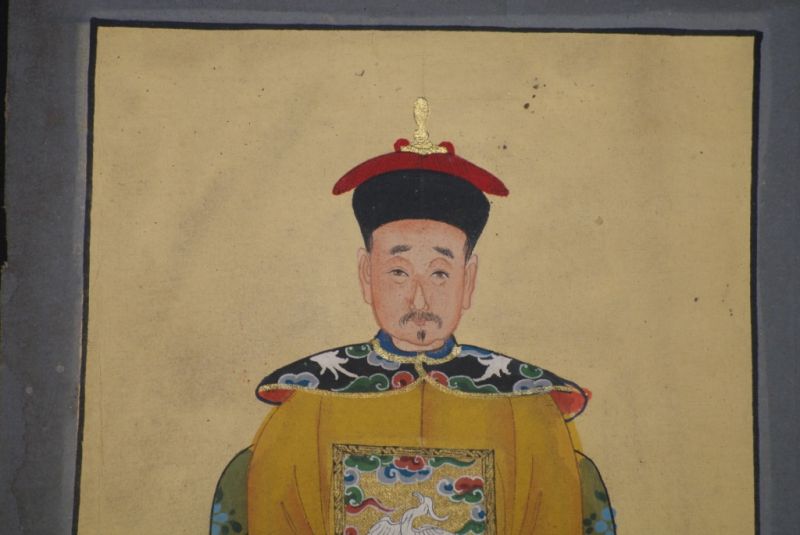 Kleine Ahnenpaare und Kaiser Chinesische Malerei Gelb 4