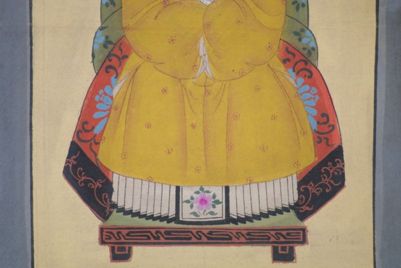 Kleine Ahnenpaare und Kaiser Chinesische Malerei Gelb 5