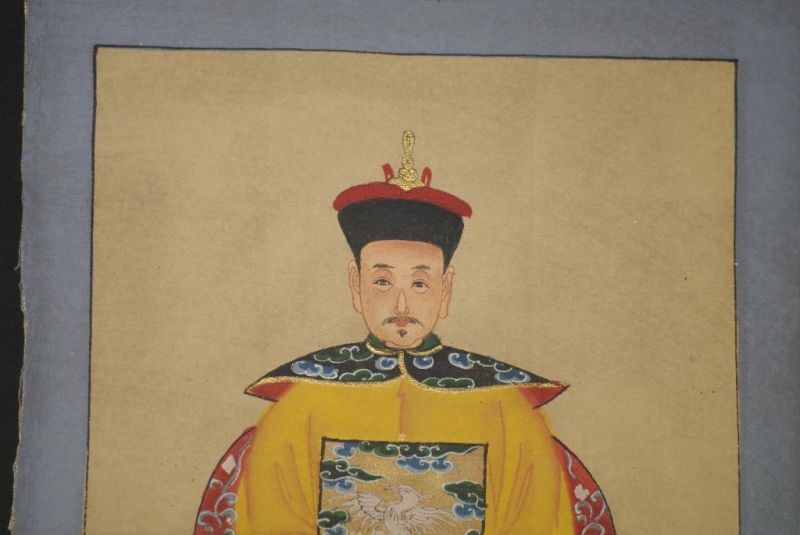 Kleine Ahnenpaare und Kaiser Chinesische Malerei Gelb 4