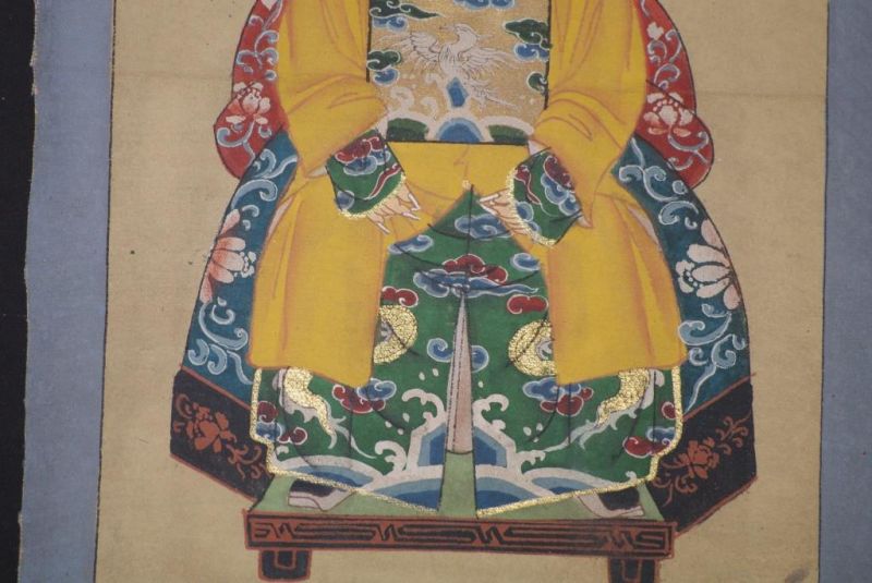 Kleine Ahnenpaare und Kaiser Chinesische Malerei Gelb 5