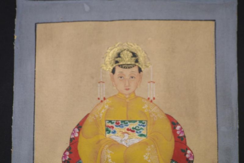 Kleine Ahnenpaare und Kaiser Chinesische Malerei Gelb 3