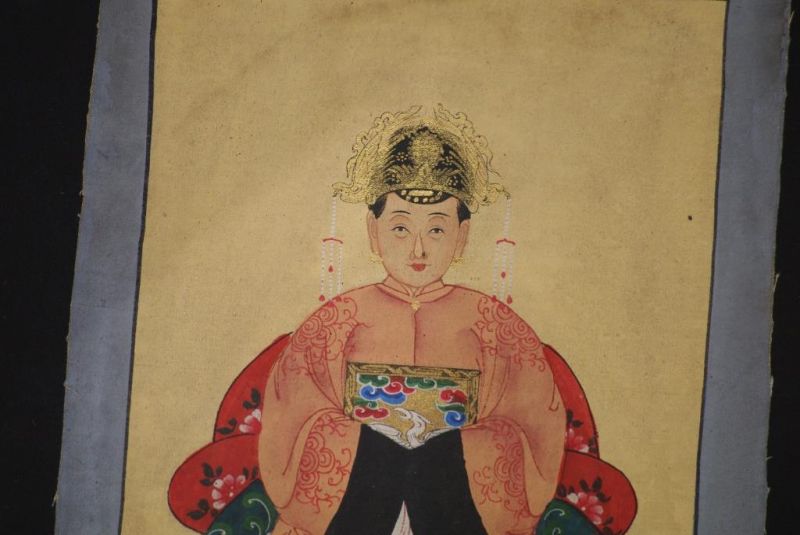 Kleine Ahnenpaare und Kaiser Chinesische Malerei Lachs 3