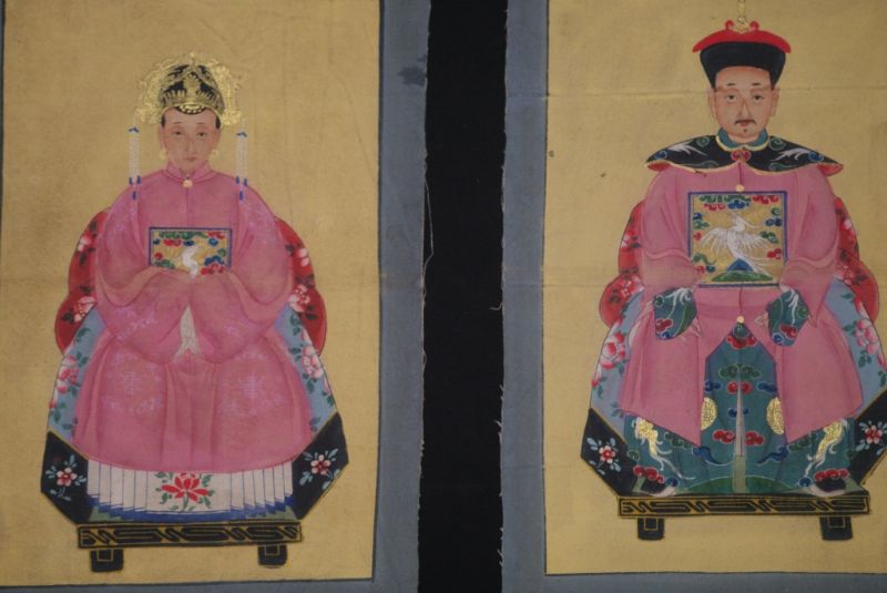 Kleine Ahnenpaare und Kaiser Chinesische Malerei Rosa 2