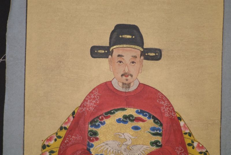 Kleine Ahnenpaare und Kaiser Chinesische Malerei Rot 4