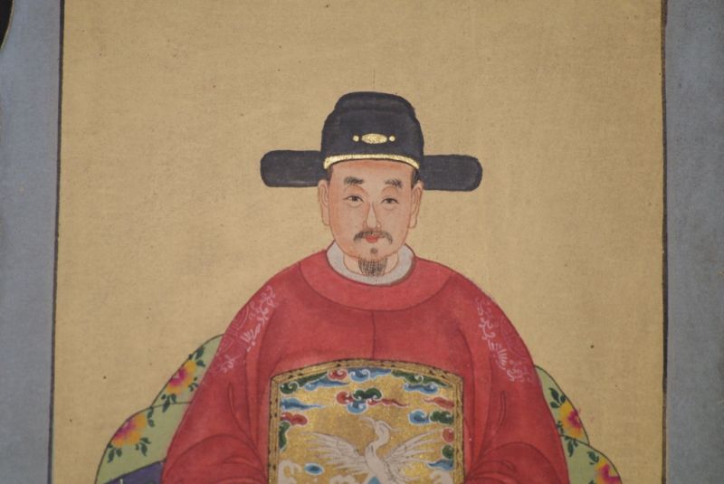 Kleine Ahnenpaare und Kaiser Chinesische Malerei Rot 4