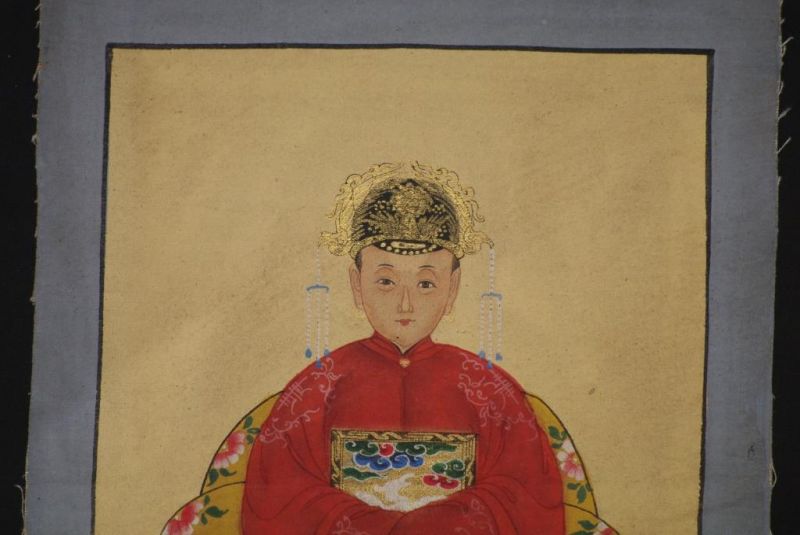 Kleine Ahnenpaare und Kaiser Chinesische Malerei Rot 3