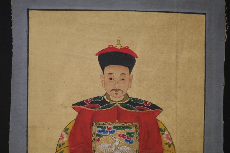 Kleine Ahnenpaare und Kaiser Chinesische Malerei Rot 4