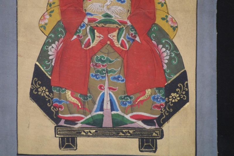 Kleine Ahnenpaare und Kaiser Chinesische Malerei Rot 5
