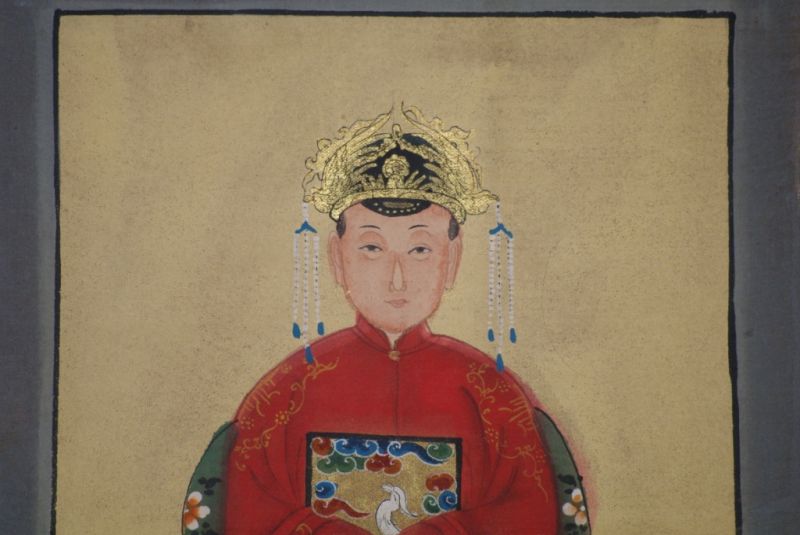 Kleine Ahnenpaare und Kaiser Chinesische Malerei Rote 3