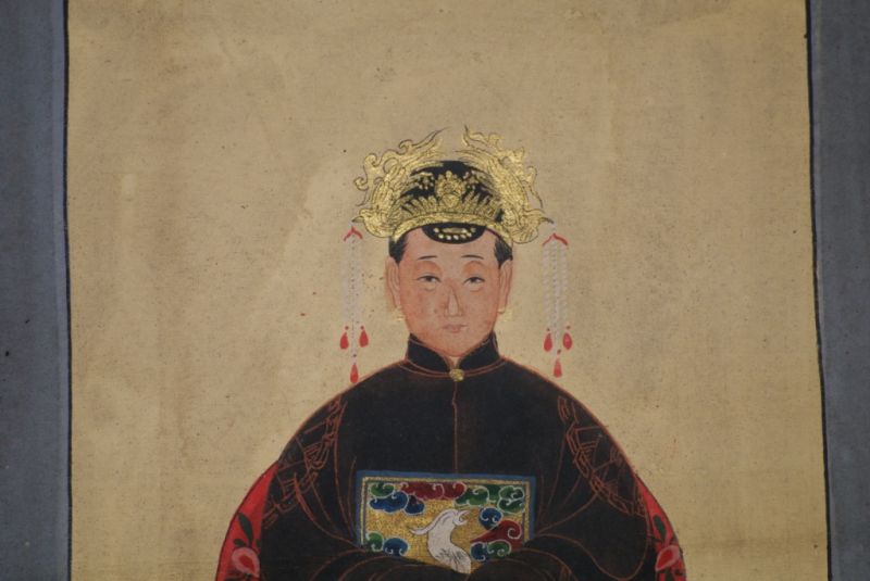 Kleine Ahnenpaare und Kaiser Chinesische Malerei Schwarz 3