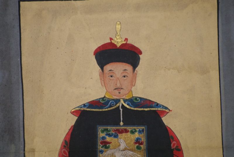 Kleine Ahnenpaare und Kaiser Chinesische Malerei Schwarz 4