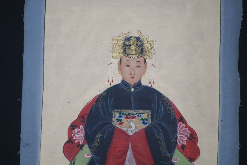Kleine Ahnenpaare und Kaiser Chinesische Malerei Schwarz 3
