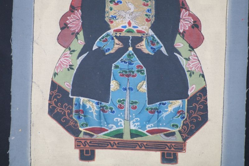 Kleine Ahnenpaare und Kaiser Chinesische Malerei Schwarz 5