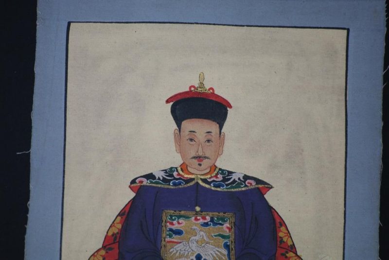 Kleine Ahnenpaare und Kaiser Chinesische Malerei Violett 4