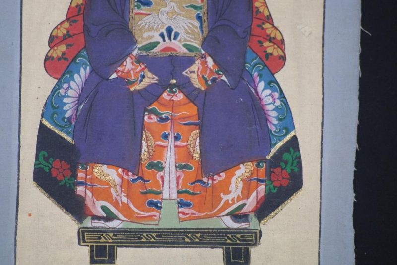 Kleine Ahnenpaare und Kaiser Chinesische Malerei Violett 5