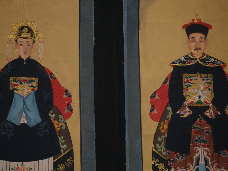 Kleine Ahnenpaare und Kaiser - Chinesische - Marineblau / Schwarz 2