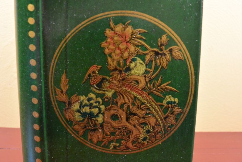 Kleine Asiatische Holzschatullen Grün Buchform 2