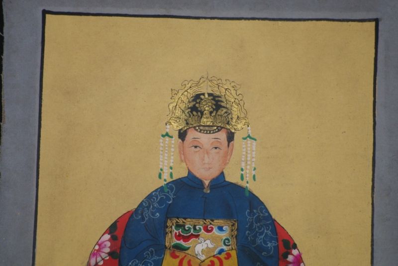 Kleine Chinesische Ahnenportraits Blau 3
