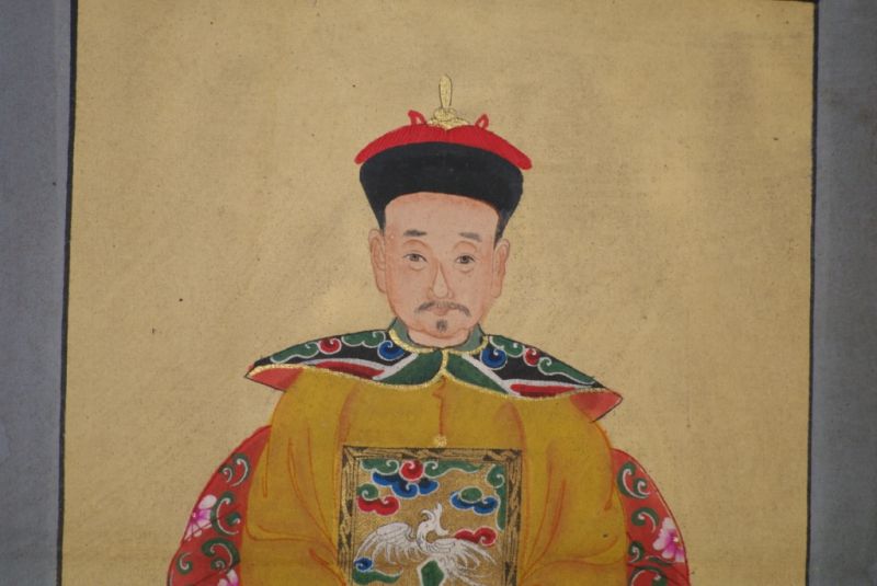 Kleine Chinesische Ahnenportraits Gelb 4