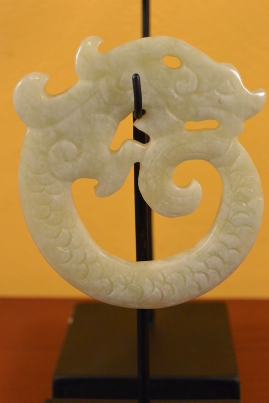 Kleine Chinesische Bi Scheiben Drache und Fisch 3