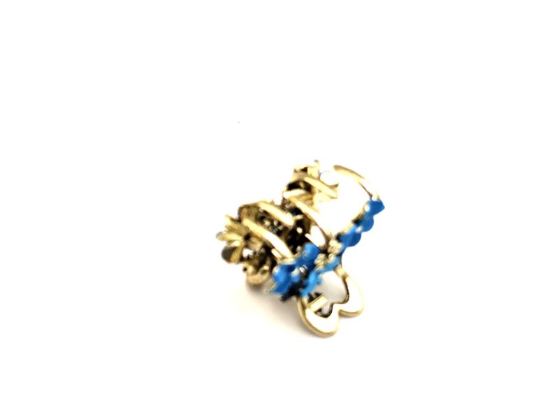 Kleine chinesische Haarspange – Zarte blaue Blumen 3