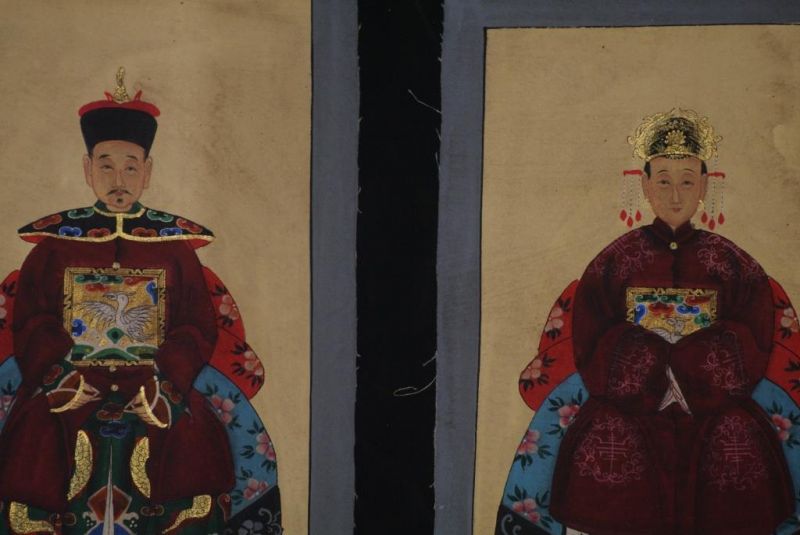 Kleine Chinesische Kaiser - Qing Dynastie - Bordeauxrot 2