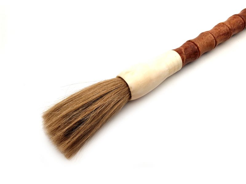Kleine chinesische Kalligraphie-Pinsel Bambusform - Braun 2