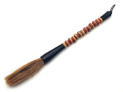 Kleine chinesische Kalligraphie-Pinsel Dunkelrote Keramik