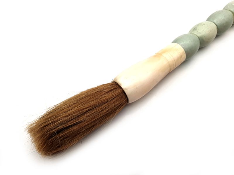 Kleine chinesische Kalligraphie-Pinsel Jade-Farbe 2