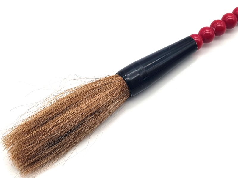 Bilder überfliegen für die vergrößerung Kleine chinesische Kalligraphie-Pinsel Rote Kugeln 2