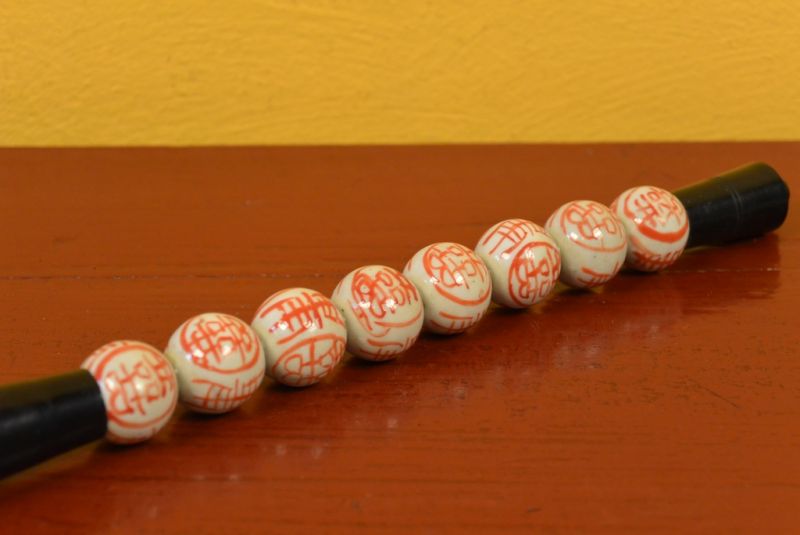Kleine chinesische Kalligraphie-Pinsel Rote und weißen Porzellan 3