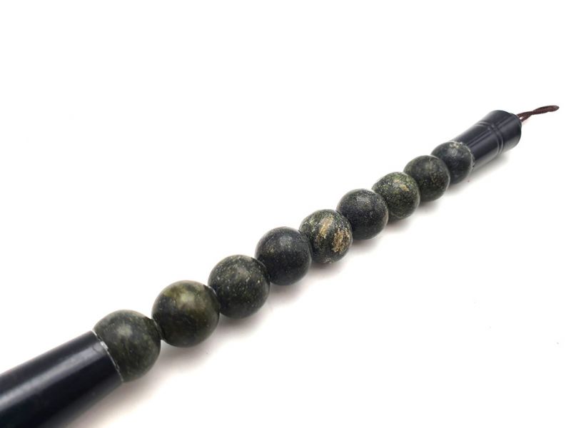 Kleine chinesische Kalligraphie-Pinsel Schwarzes Reflexionsgrün 2