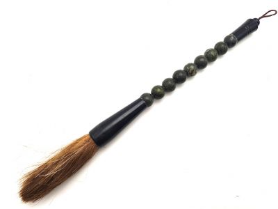 Kleine chinesische Kalligraphie-Pinsel Schwarzes Reflexionsgrün