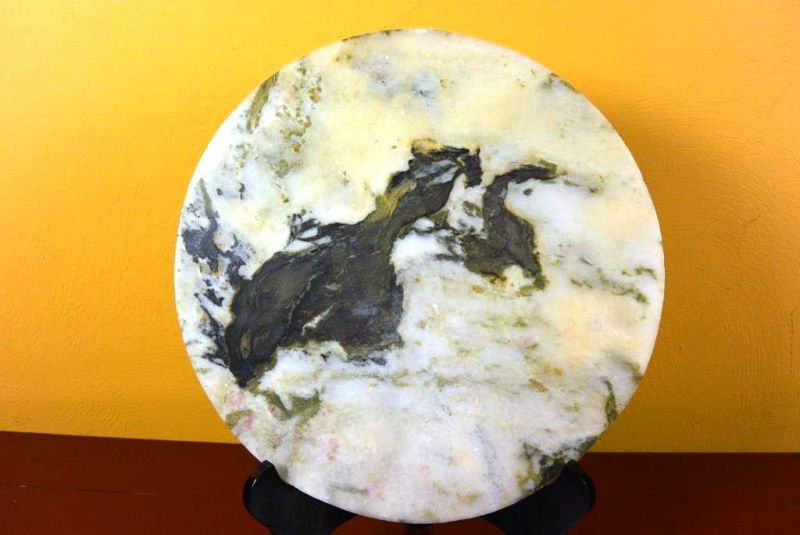 Kleine Chinesische Runden Dreamstone - Marmorstein - Berg 2 4