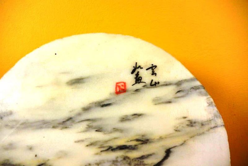Kleine Chinesische Runden Dreamstone - Marmorstein - Berg 4