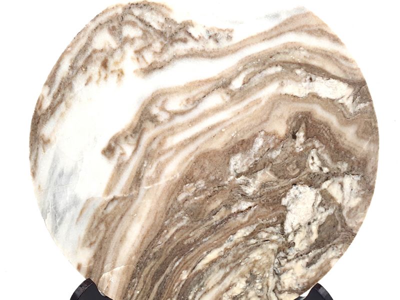 Kleine Chinesische Runden Dreamstone - Marmorstein - Guai shi - Der Berg 2