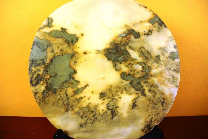 Kleine Chinesische Runden Dreamstone - Marmorstein - Wald 2
