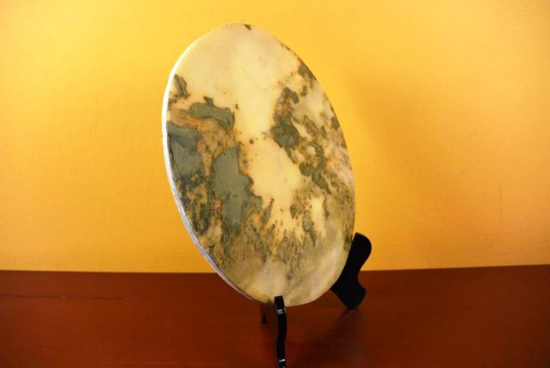 Kleine Chinesische Runden Dreamstone - Marmorstein - Wald 5